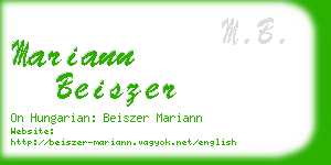 mariann beiszer business card